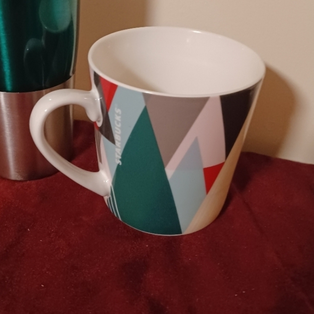 Starbucks  holiday triangle forest trees mug (021025B)